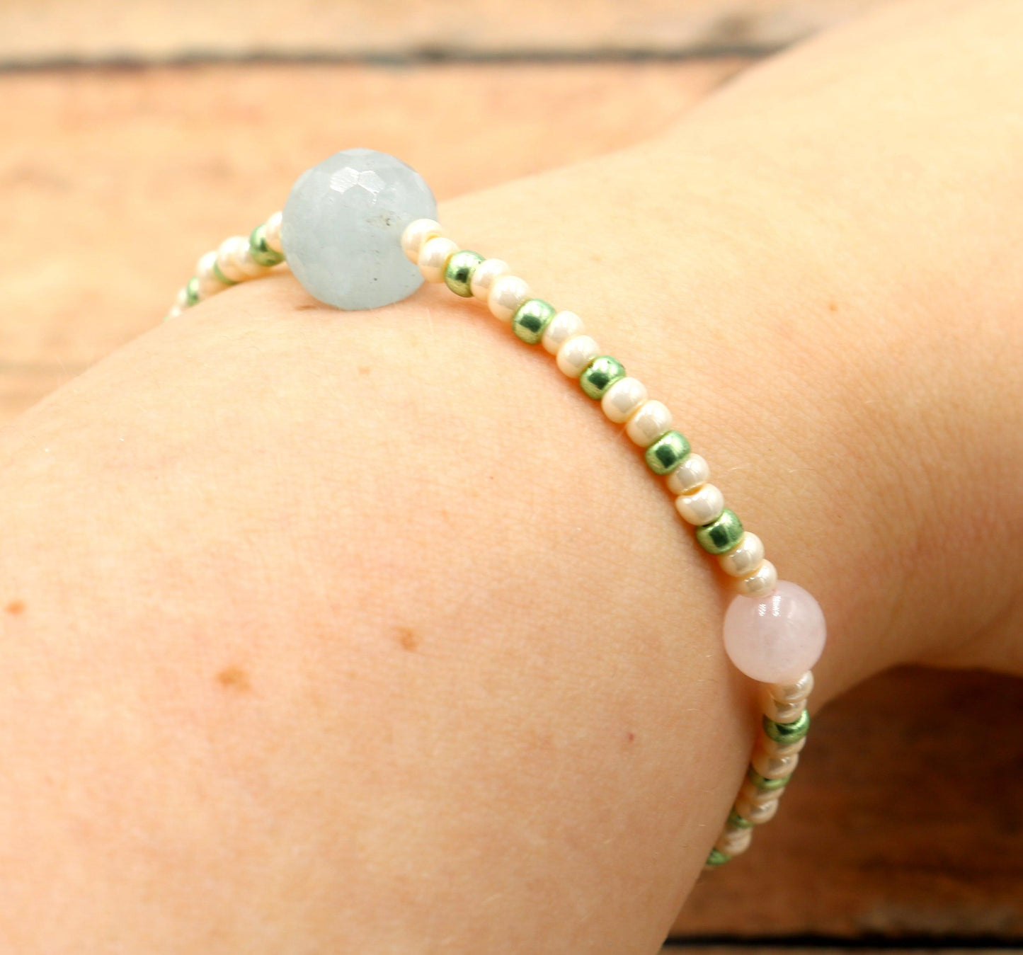 Cotton Candy Pastel Spring Dream Beautiful Easter Aquamarine Women's Bracelet - Monkeysmojo