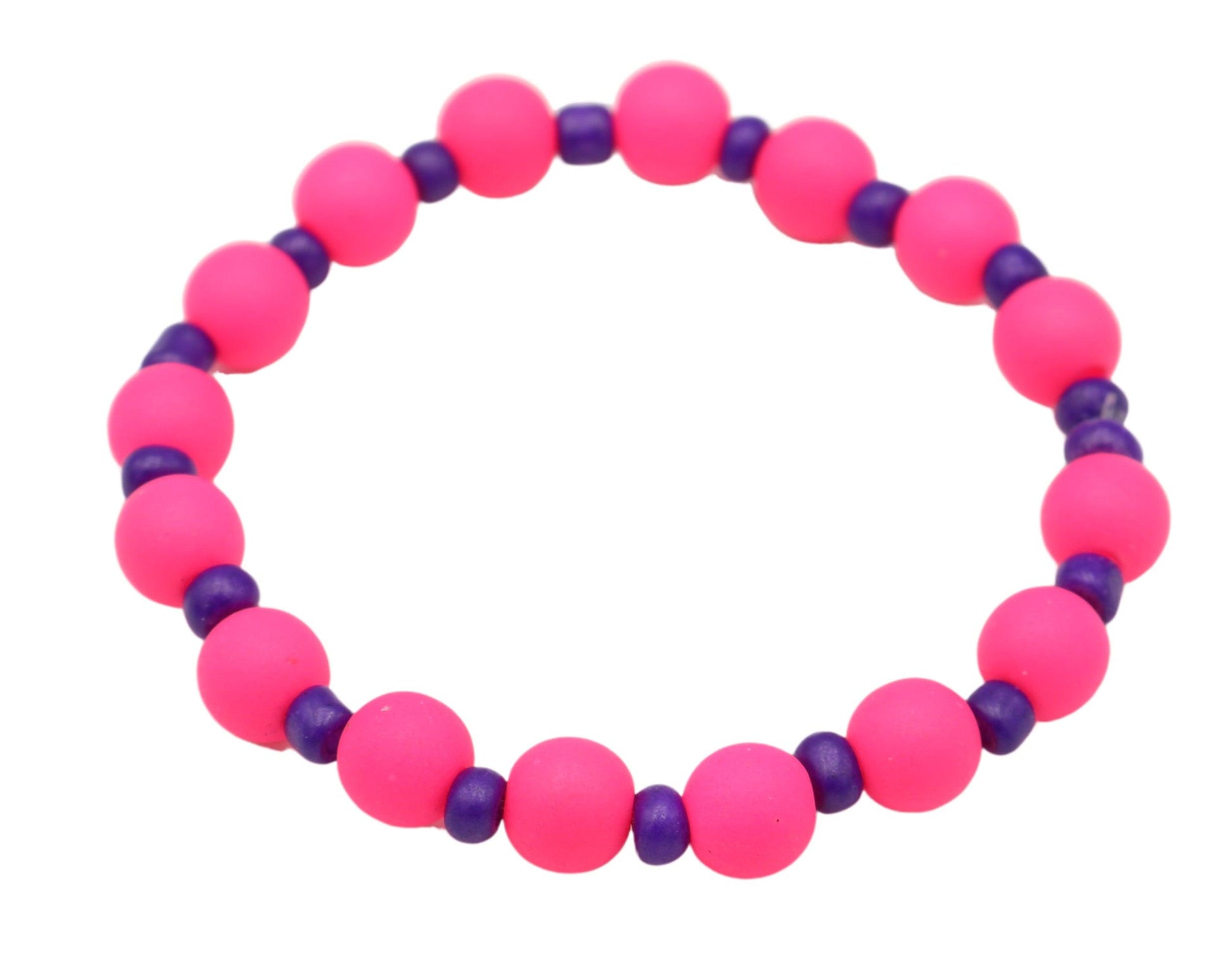 Festival Vibes and Hot Pink Lights Women's Fun and Bright Stretch Bracelet - Monkeysmojo