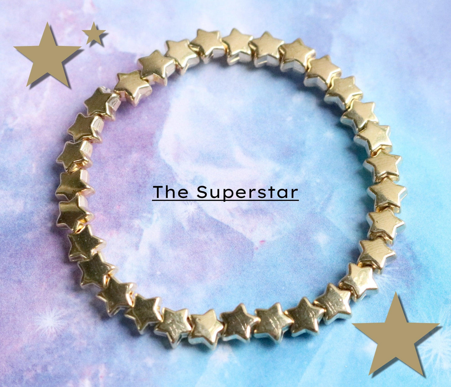 When Your Child is the Star of Your Life - Let Them Show It Yellow Gold Star Child's Stretch Bracelet - Monkeysmojo