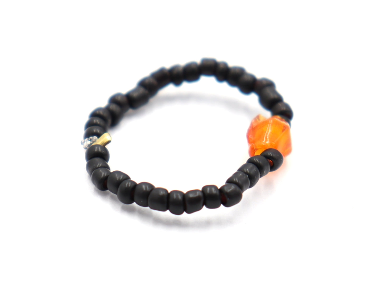 Down to Clown It's The Great Pumpkin Halloween Black and Orange Stretch Ring by Monkey's Mojo