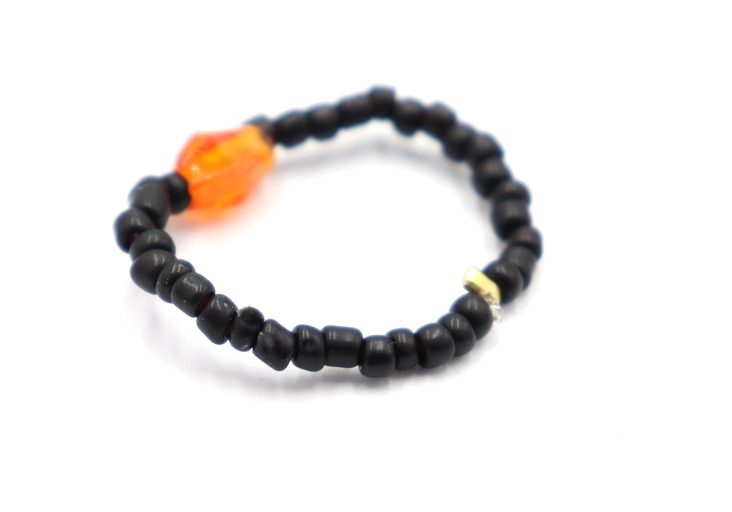 Down to Clown It's The Great Pumpkin Halloween Black and Orange Stretch Ring by Monkey's Mojo