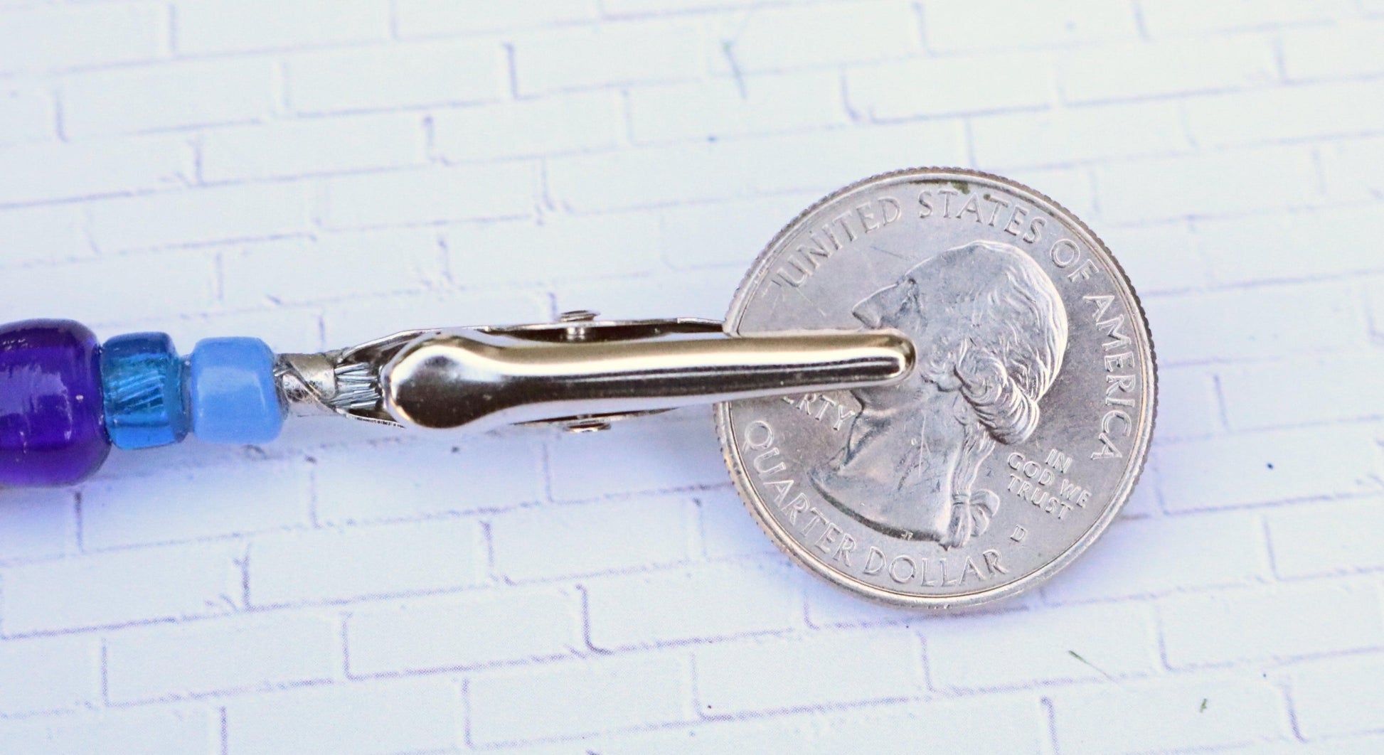 Cold as Blue Hued Ice Multi-Use Clip, Credit/Debit Card Holder Bracelet Helper Artisan Tool - Monkeysmojo