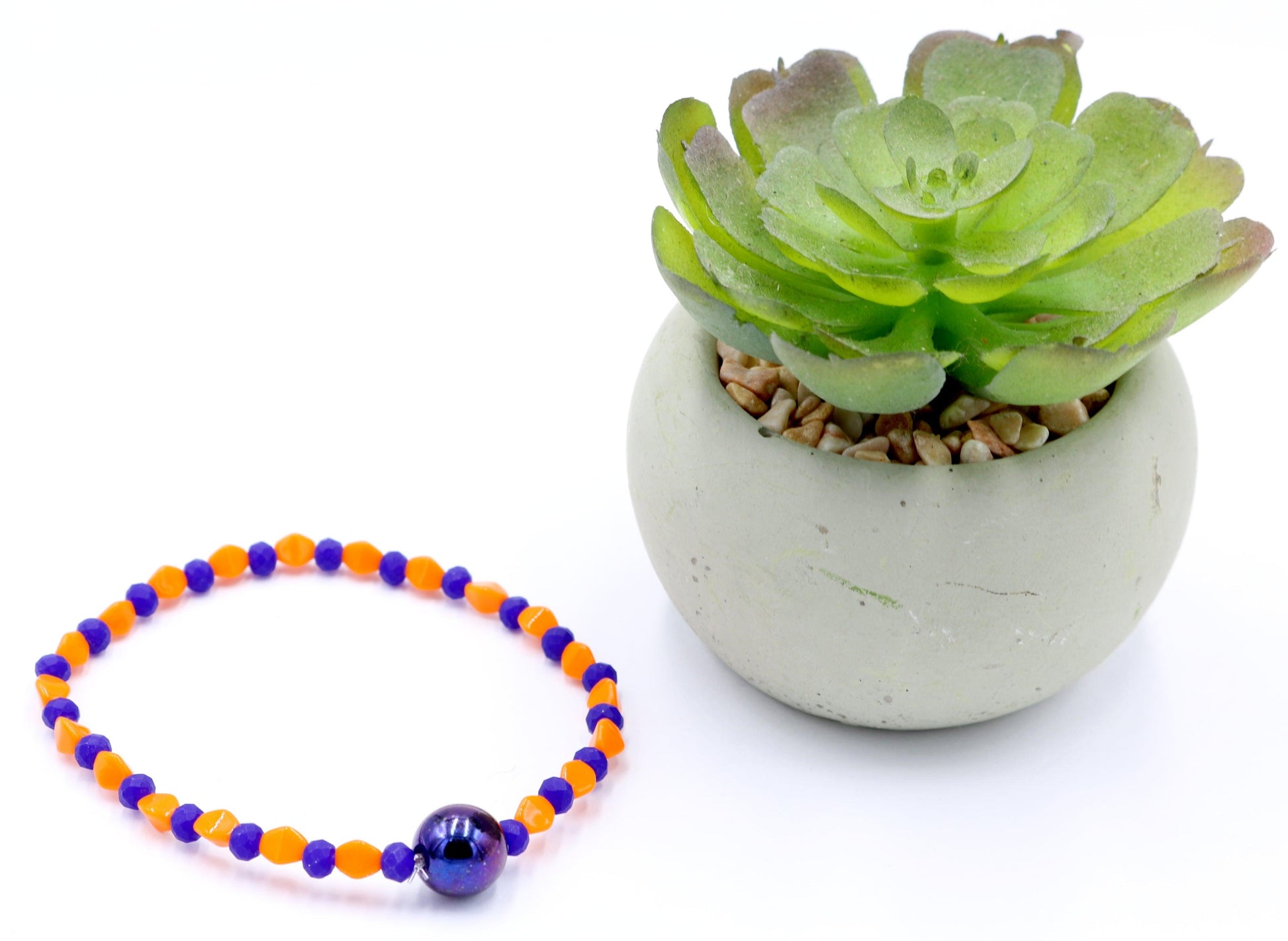 University of Florida Inspired SEC Football Blue and Orange Festive Bracelet - Monkeysmojo