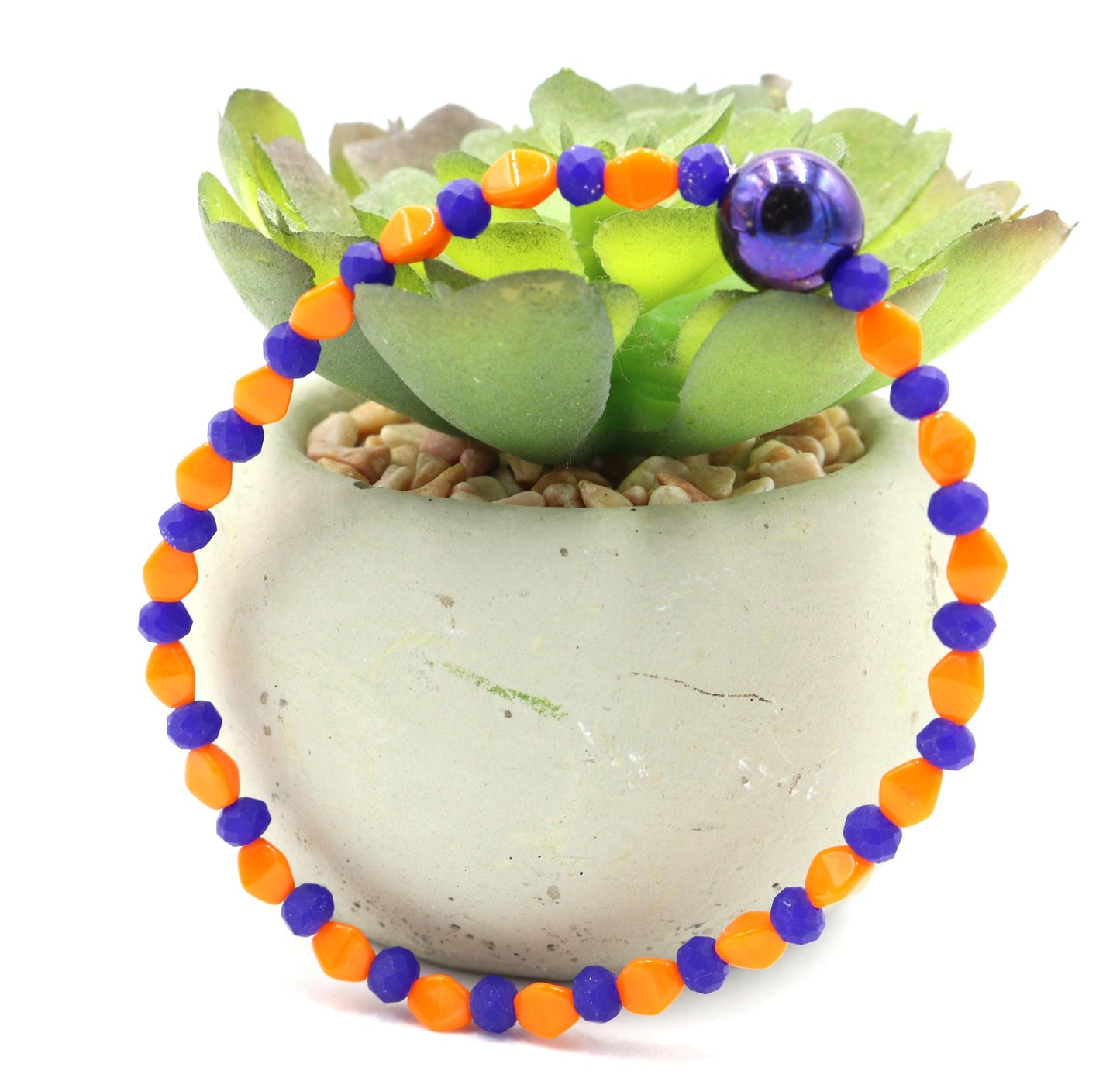 University of Florida Inspired SEC Football Blue and Orange Festive Bracelet - Monkeysmojo