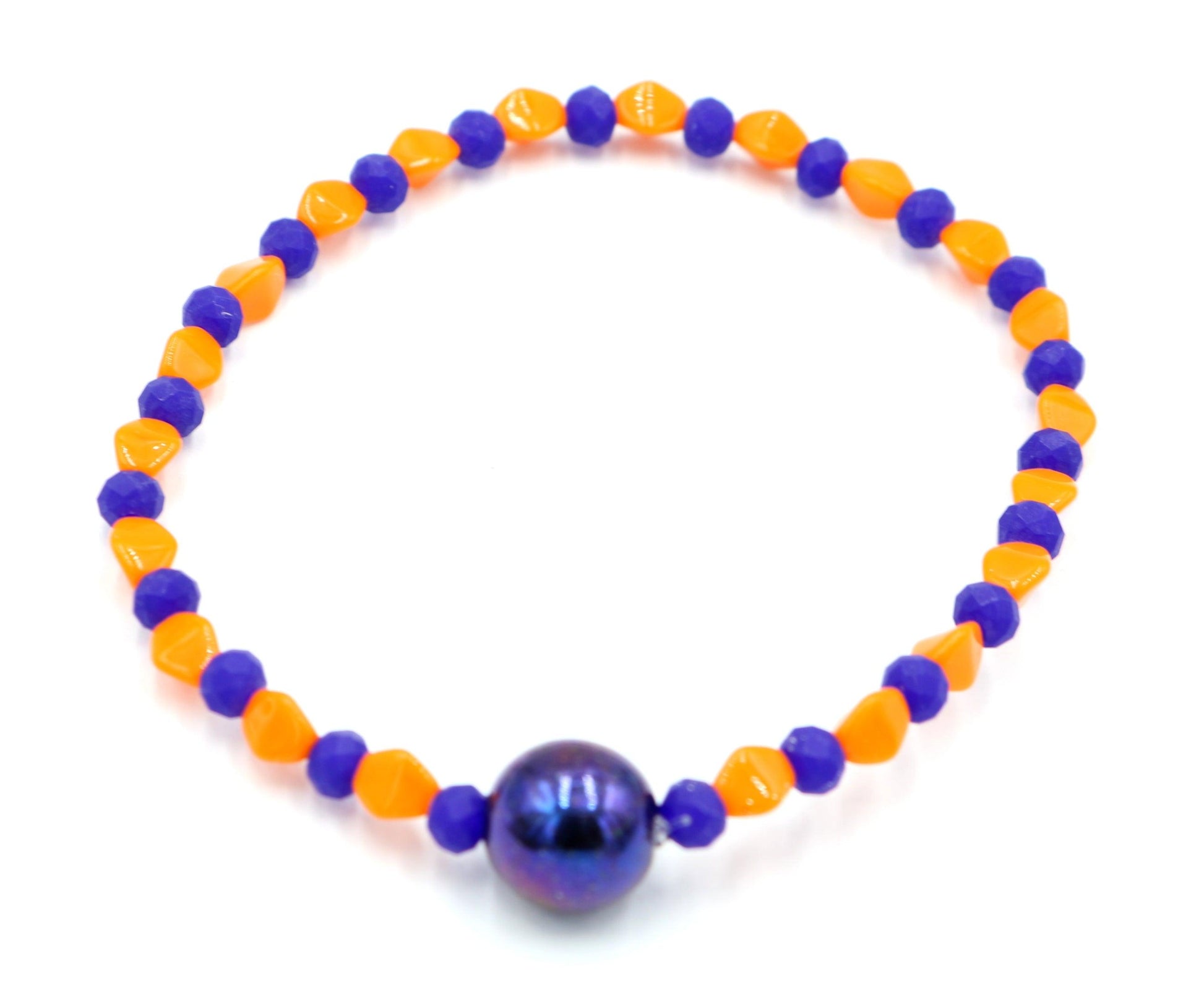 University of Florida Inspired SEC Football Blue and Orange Festive Bracelet - Monkeysmojo