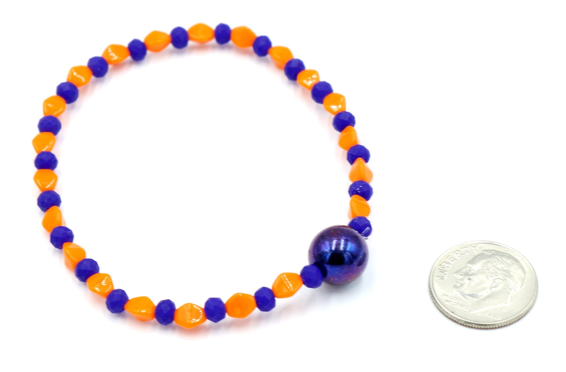 University of Florida Inspired SEC Football Blue and Orange Festive Bracelet - Monkeysmojo
