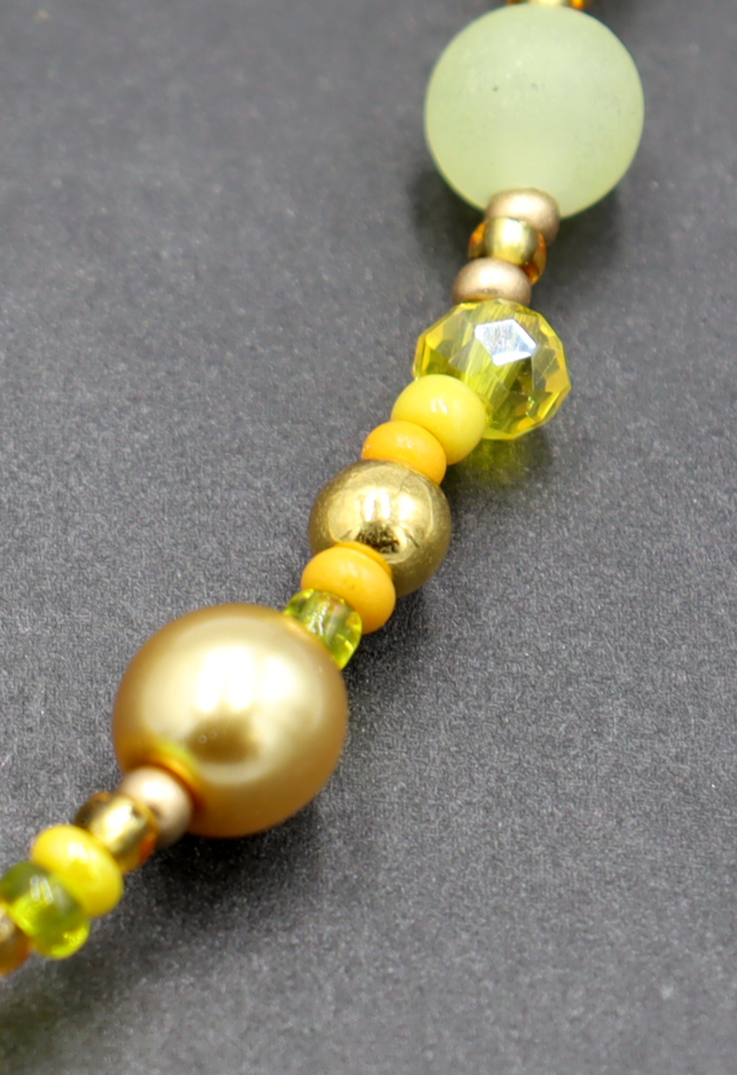 Call Me Mellow Yellow Long 36" Single Strand All Shades of Yellow Party Necklace by Monkey’s Mojo