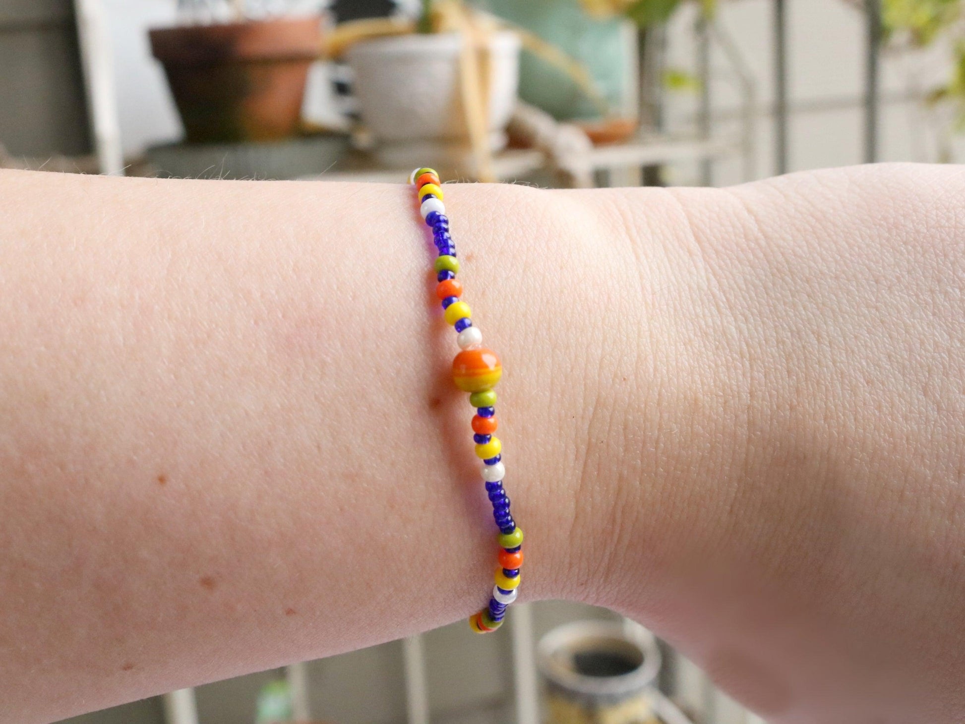 What Rhymes with Orange? Not Blue - Gemini Vibes Women's Glass Bracelet - Monkeysmojo