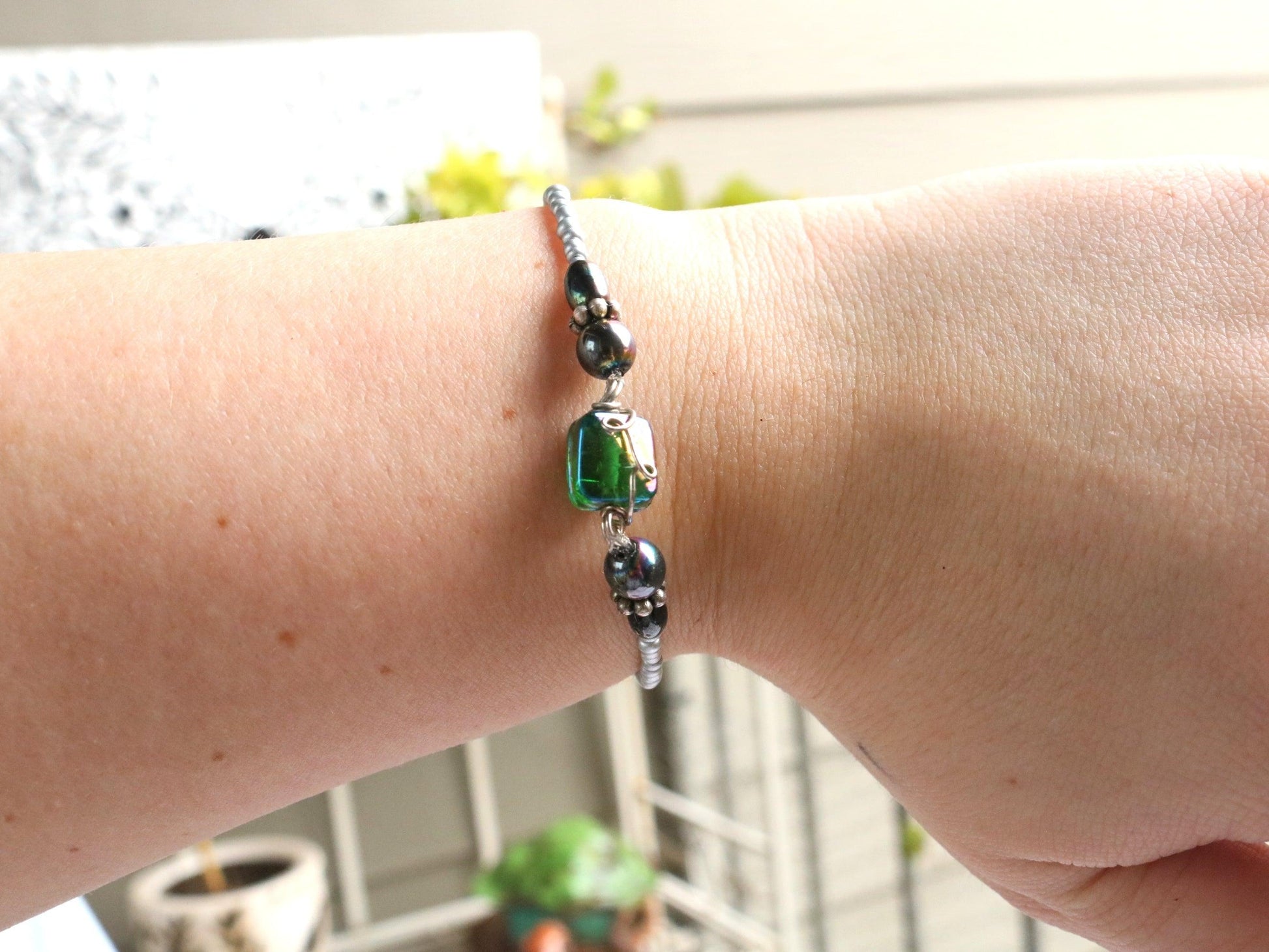 Is That A Beetle on Your Arm?? No Just an Amazing Bracelet - Beetle Me Up Glass Bracelet - Monkeysmojo