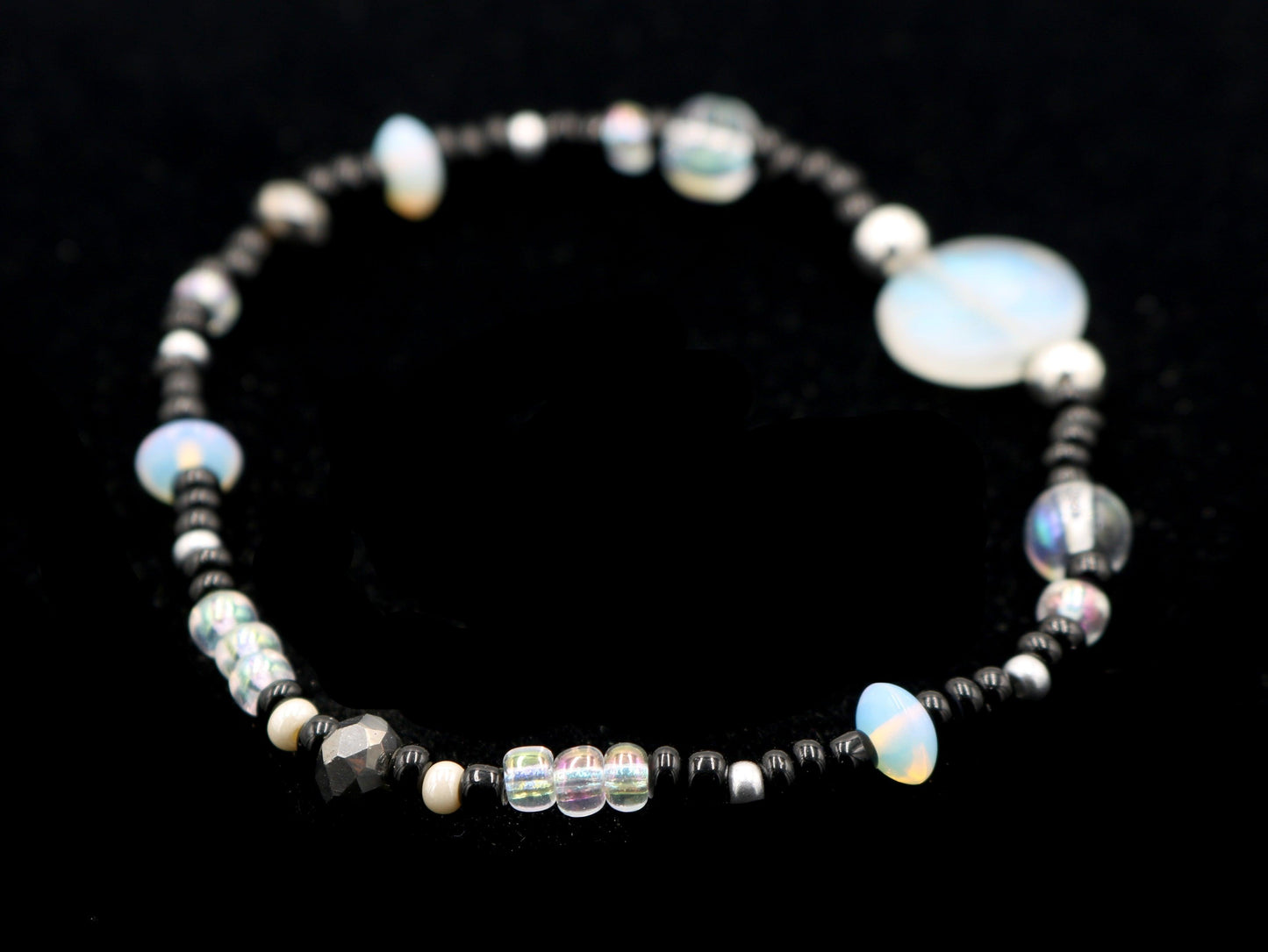 Witchy Ways Through an Iridescent Galaxy Vibes - Women's Stretch Bracelet - Monkeysmojo