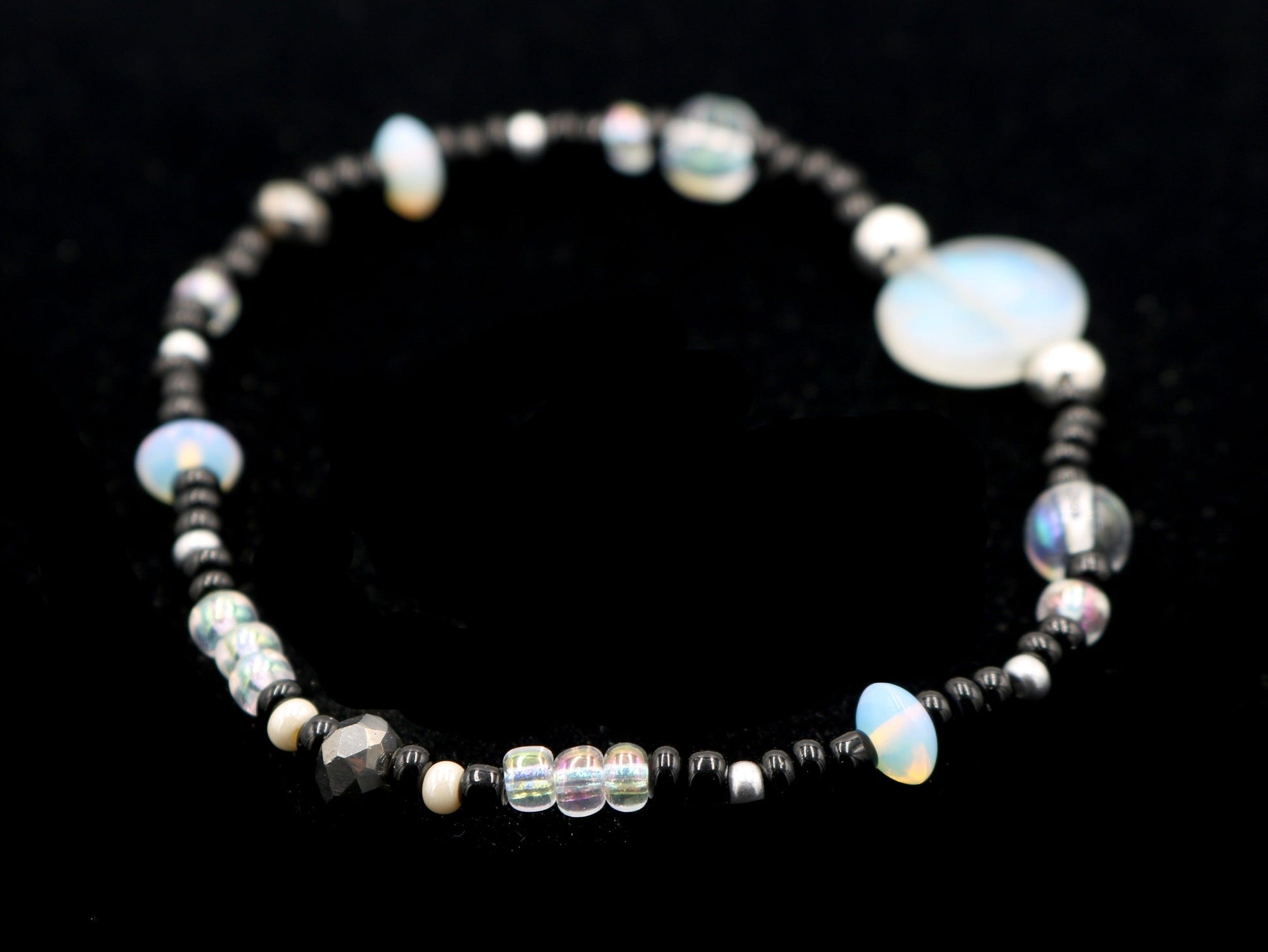 Witchy Ways Through an Iridescent Galaxy Vibes - Women's Stretch Bracelet - Monkeysmojo