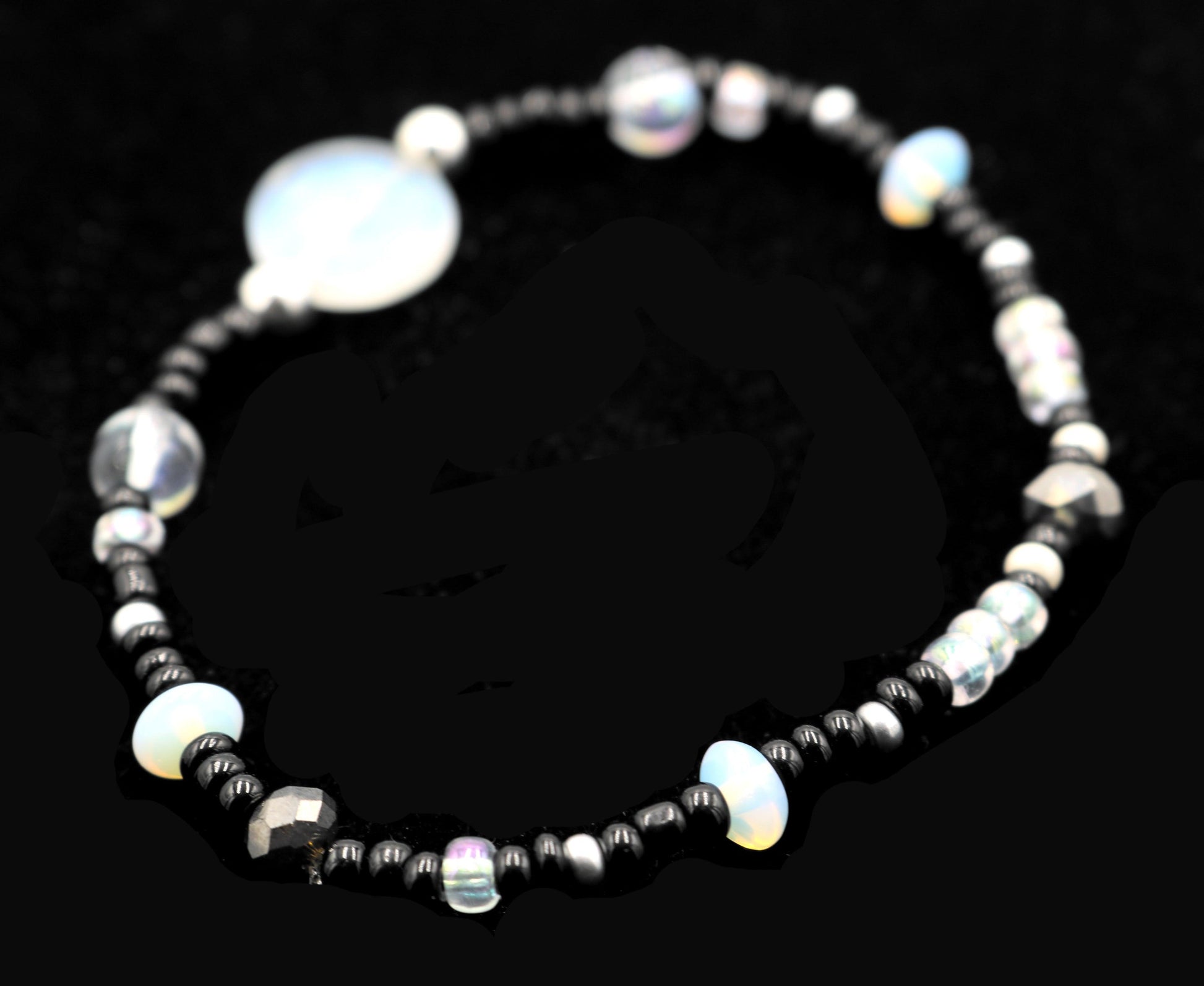 Witchy Ways Through an Iridescent Galaxy Vibes - Women's Stretch Bracelet - Monkeysmojo