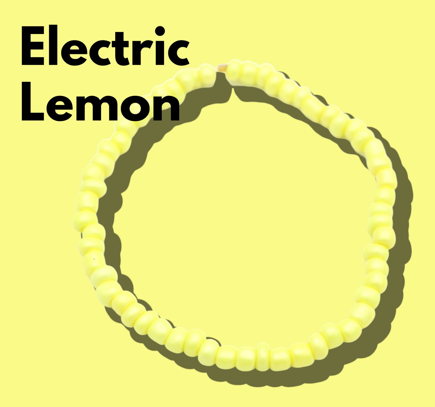Electric Lemon We Got That Electric Yellow HOT Add On Bling - Bright Yellow Mix and Match Add On Glass Bead Bracelet by Monkey's Mojo