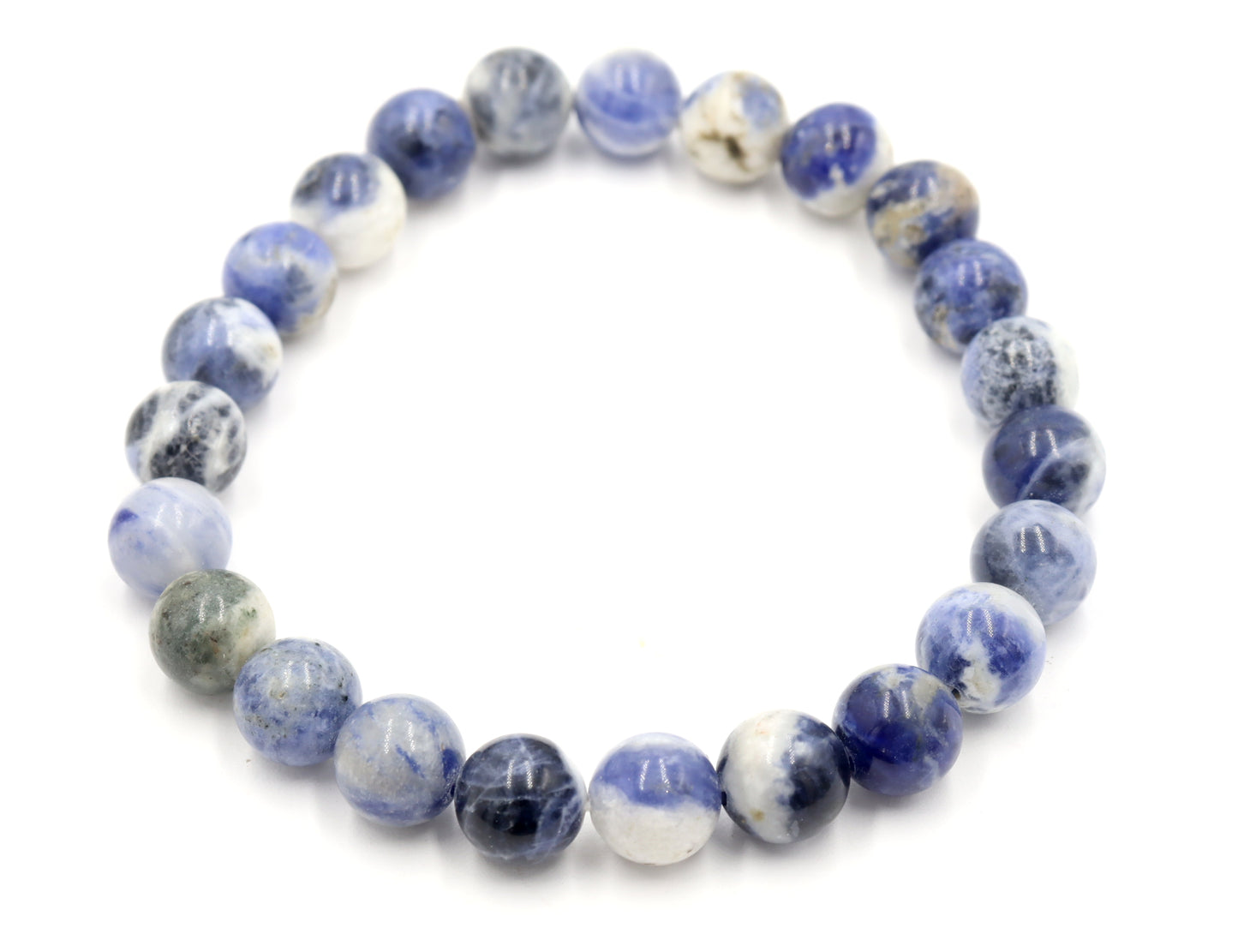 Showing Up to Show Off Our Sodalite Gemstone 8.5mm Bracelet by Monkeys Mojo
