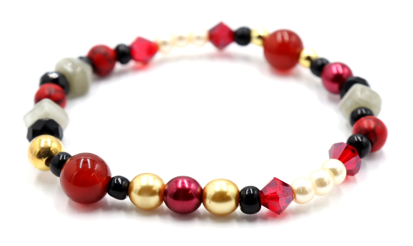 Transylvania is Calling Home Vampire’s Bite Deconstructed Avant Garde Halloween Bracelet by Monkey’s Mojo