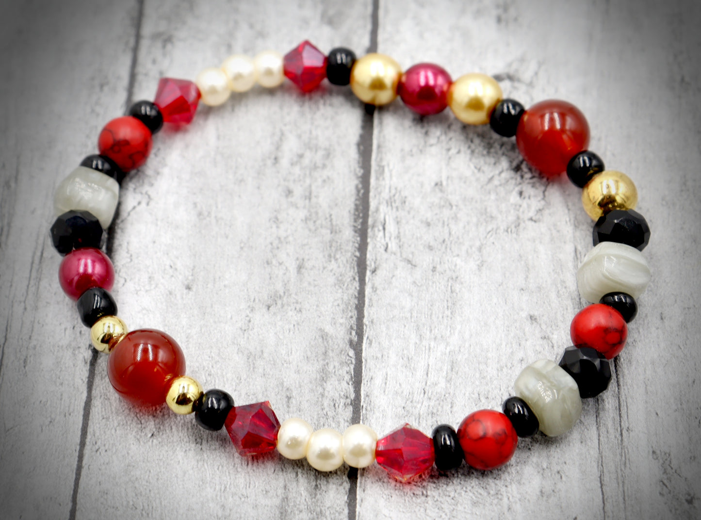 Transylvania is Calling Home Vampire’s Bite Deconstructed Avant Garde Halloween Bracelet by Monkey’s Mojo