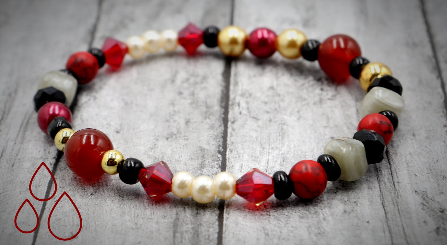 Transylvania is Calling Home Vampire’s Bite Deconstructed Avant Garde Halloween Bracelet by Monkey’s Mojo