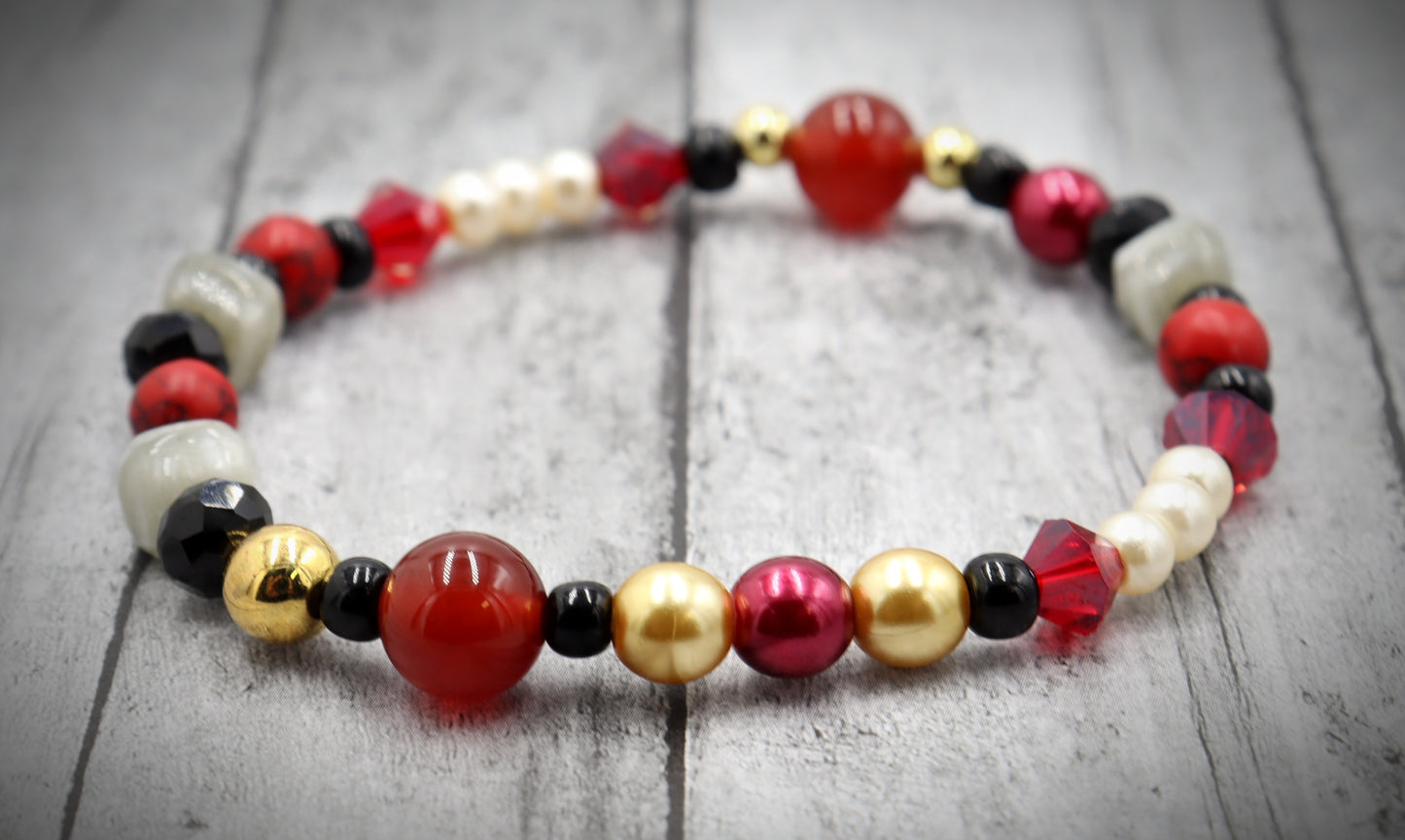 Transylvania is Calling Home Vampire’s Bite Deconstructed Avant Garde Halloween Bracelet by Monkey’s Mojo