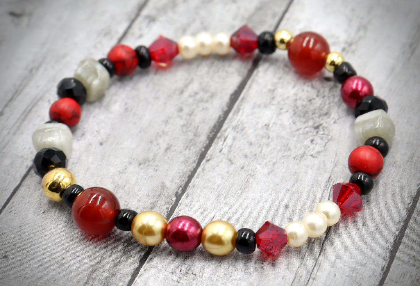 Transylvania is Calling Home Vampire’s Bite Deconstructed Avant Garde Halloween Bracelet by Monkey’s Mojo