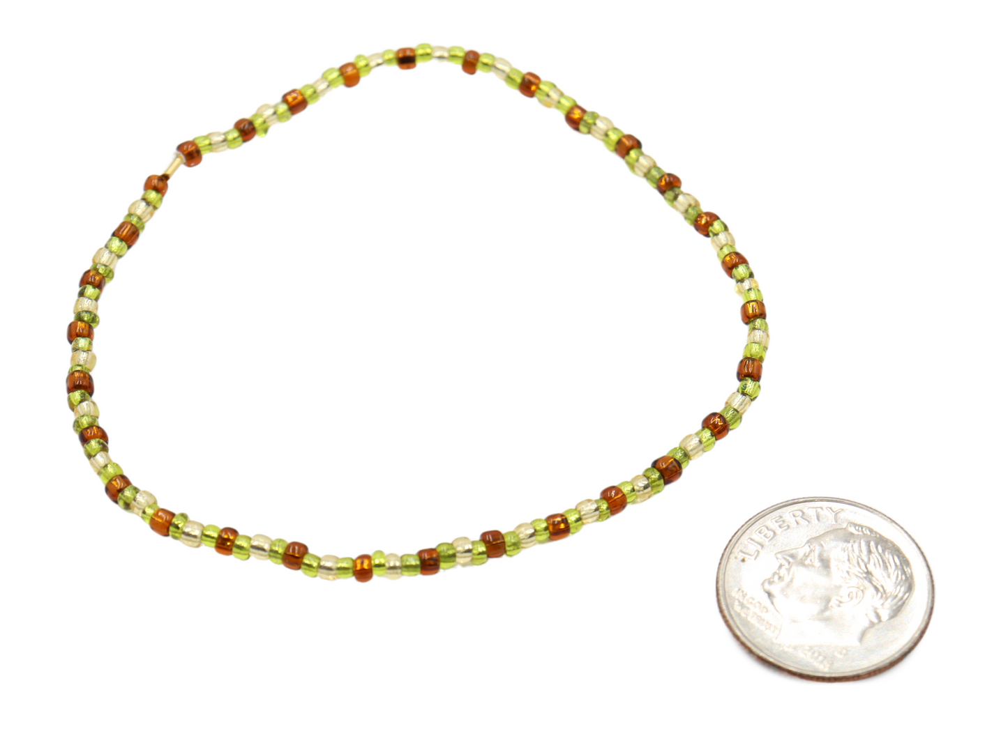 Harvest Pear - An Autumn Delight Women's Glass Bead Stretch Bracelet by Monkey's Mojo