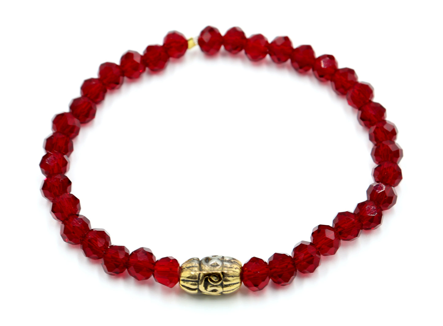 Autumn Crimson Red and Golden Leaf Sparkle Crystal Dream Bracelet by Monkey's Mojo