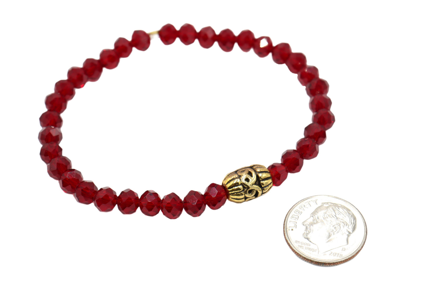 Autumn Crimson Red and Golden Leaf Sparkle Crystal Dream Bracelet by Monkey's Mojo