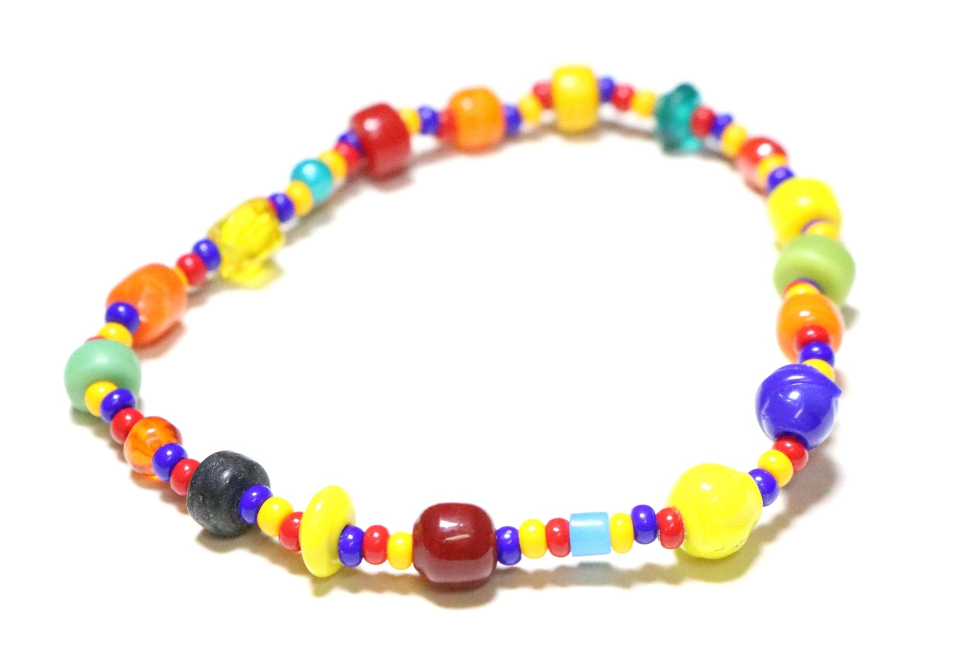 One of a Kind All the Colors Art Glass Handmade Women's Bracelet - Monkeysmojo