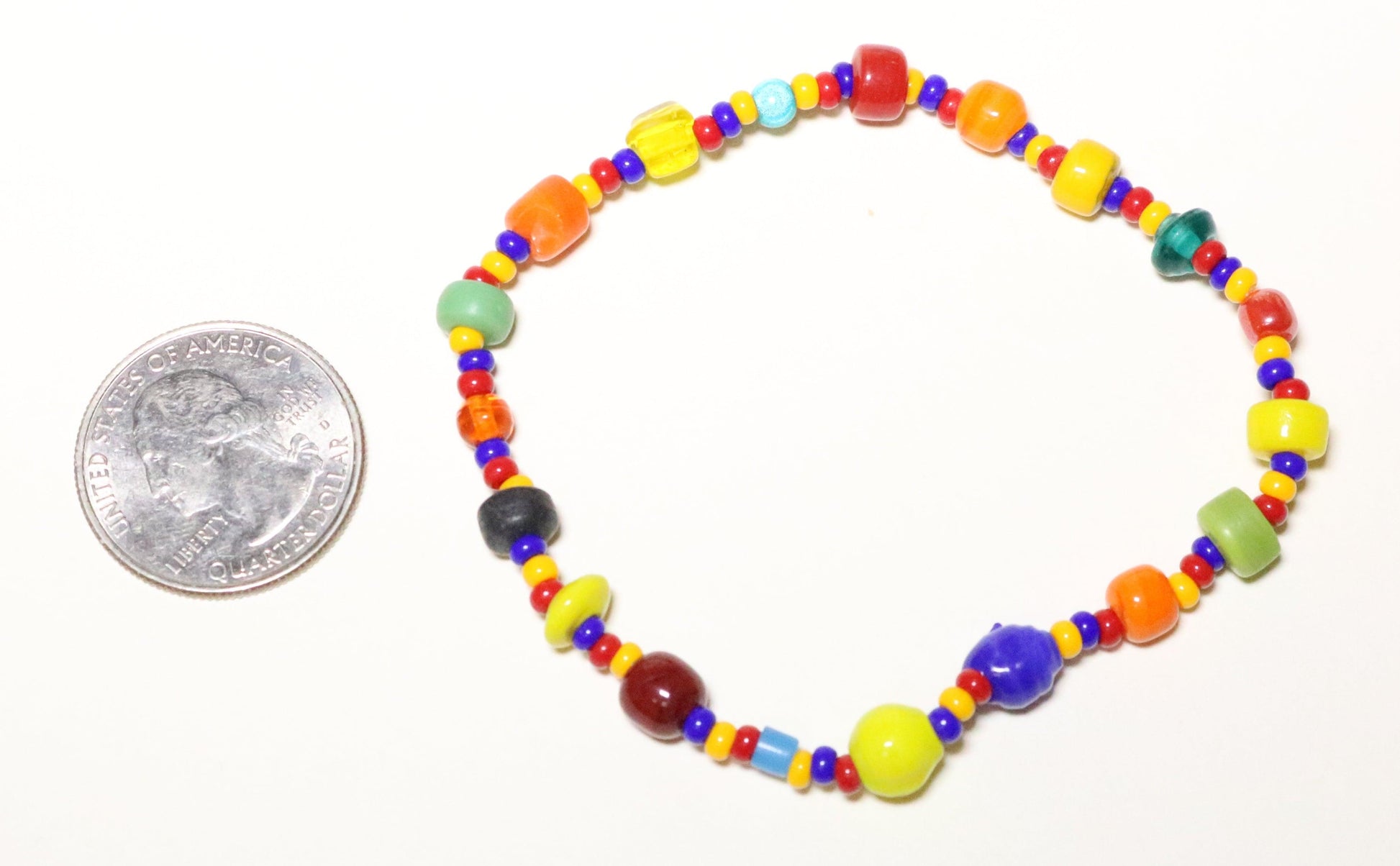 One of a Kind All the Colors Art Glass Handmade Women's Bracelet - Monkeysmojo