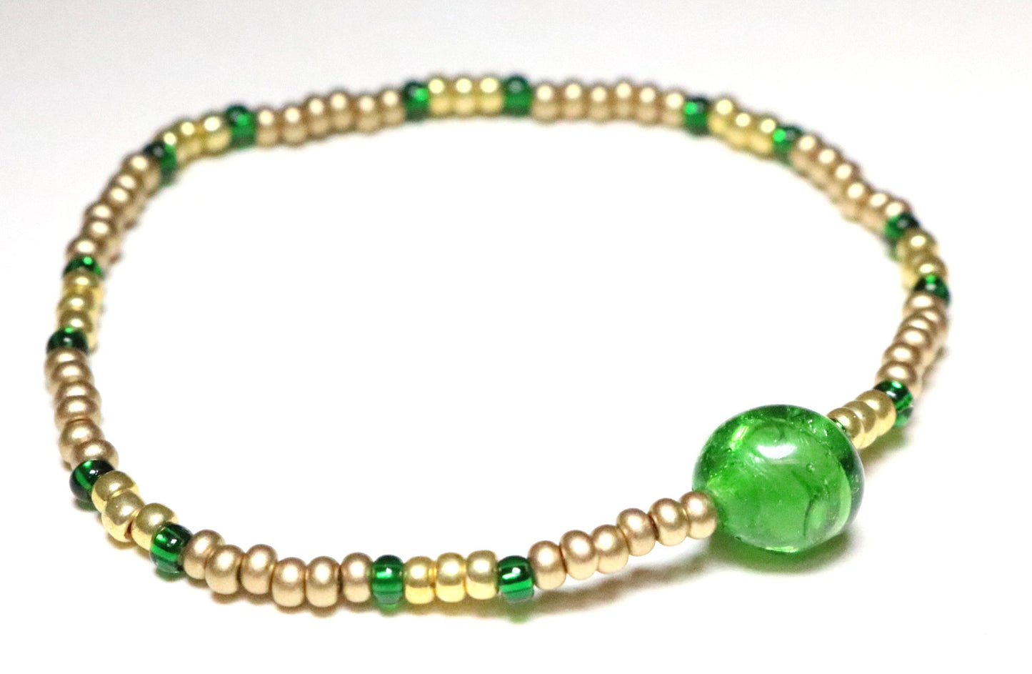 Clover Me Over Its March Green and Gold St. Paddy's Day Bracelet - Monkeysmojo