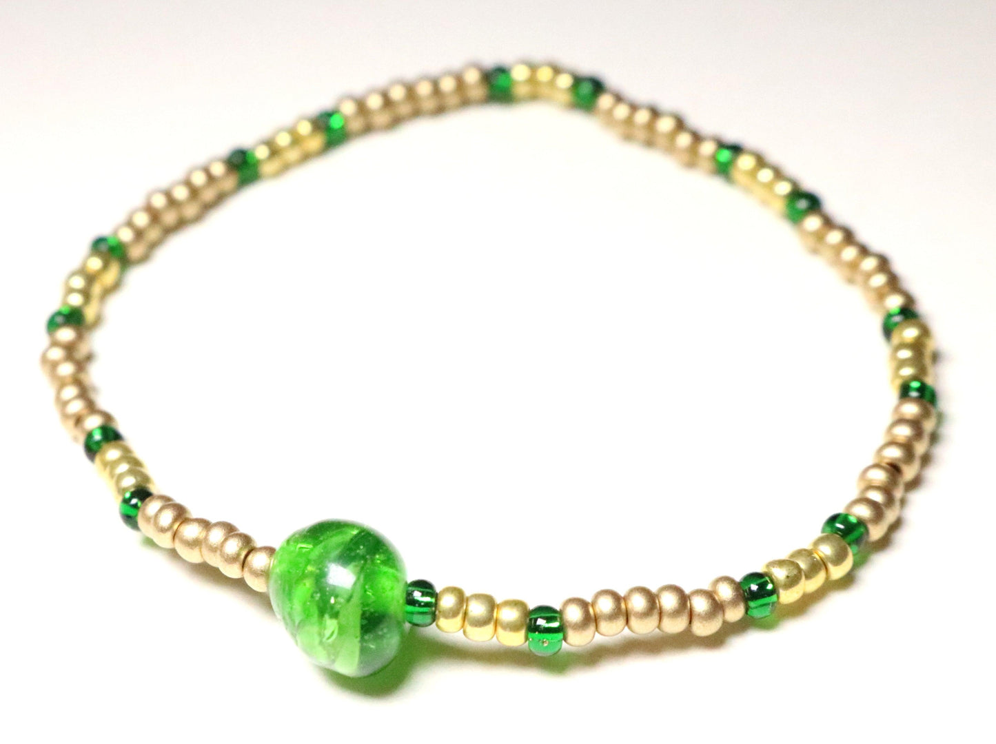 Clover Me Over Its March Green and Gold St. Paddy's Day Bracelet - Monkeysmojo