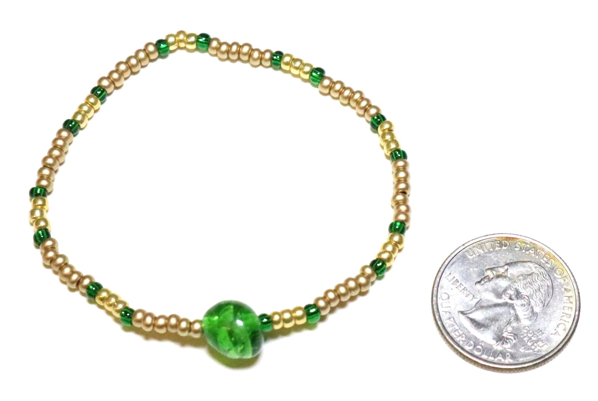 Clover Me Over Its March Green and Gold St. Paddy's Day Bracelet - Monkeysmojo