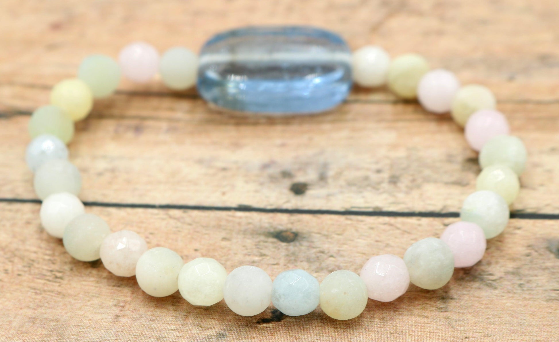 Pastel Dreams - Large Statement Bracelet - Assorted Pastel Gemstones Spring Bracelet - Monkeysmojo