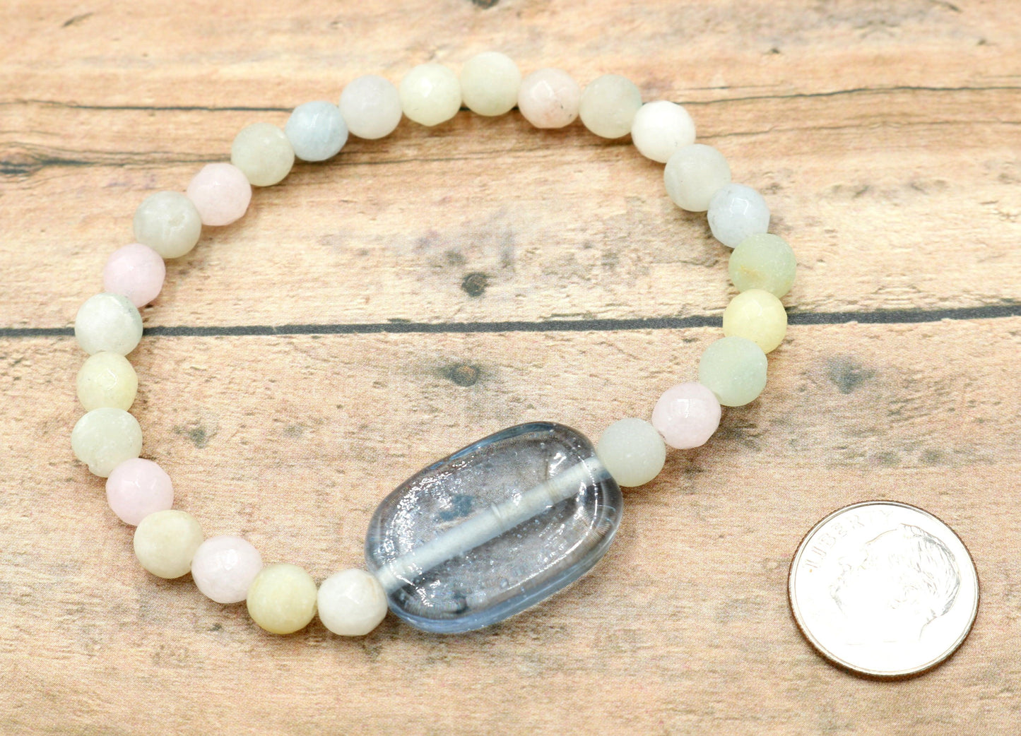 Pastel Dreams - Large Statement Bracelet - Assorted Pastel Gemstones Spring Bracelet - Monkeysmojo