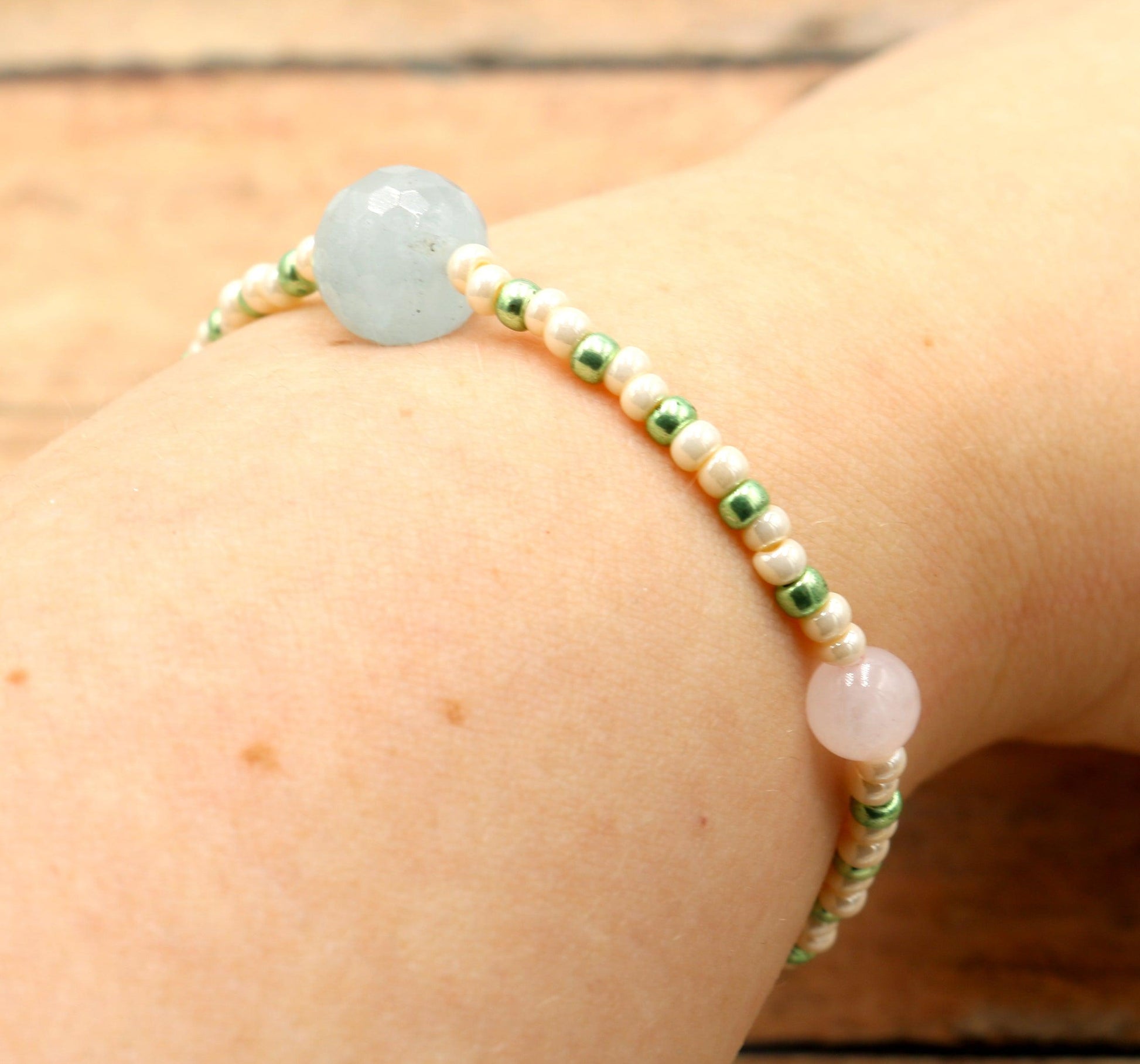 Cotton Candy Pastel Spring Dream Beautiful Easter Aquamarine Women's Bracelet - Monkeysmojo