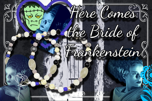 Here Comes the Bride of Frankenstein Deconstructed Avant Garde Halloween Bracelet by Monkey’s Mojo
