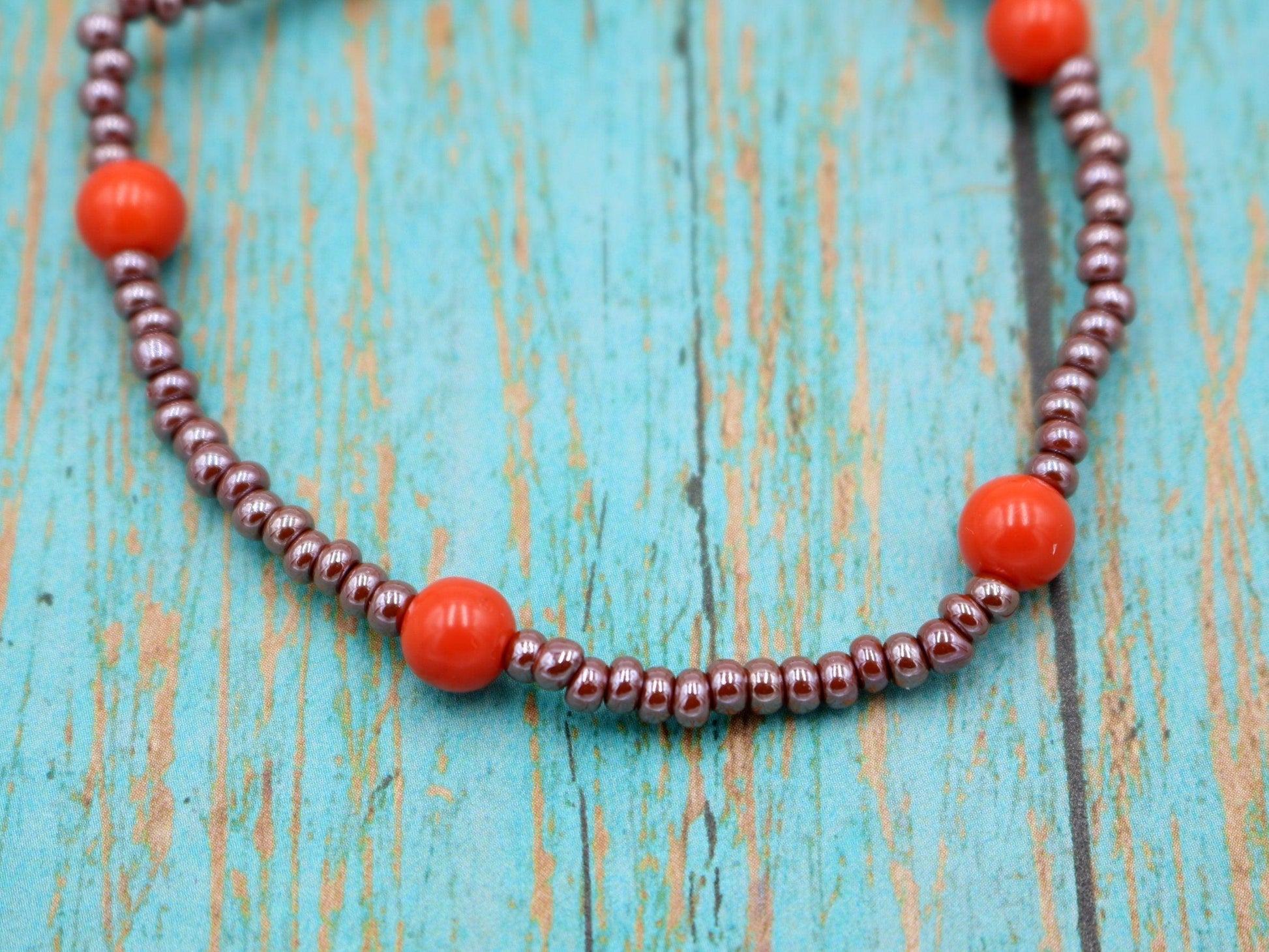 Pumpkin Pie and Spice Vibes Stack Bracelet Beaded Bracelet Boho Bracelets Handmade Glass Beads Stretch Bracelet Thanksgiving Inspired - Monkeysmojo