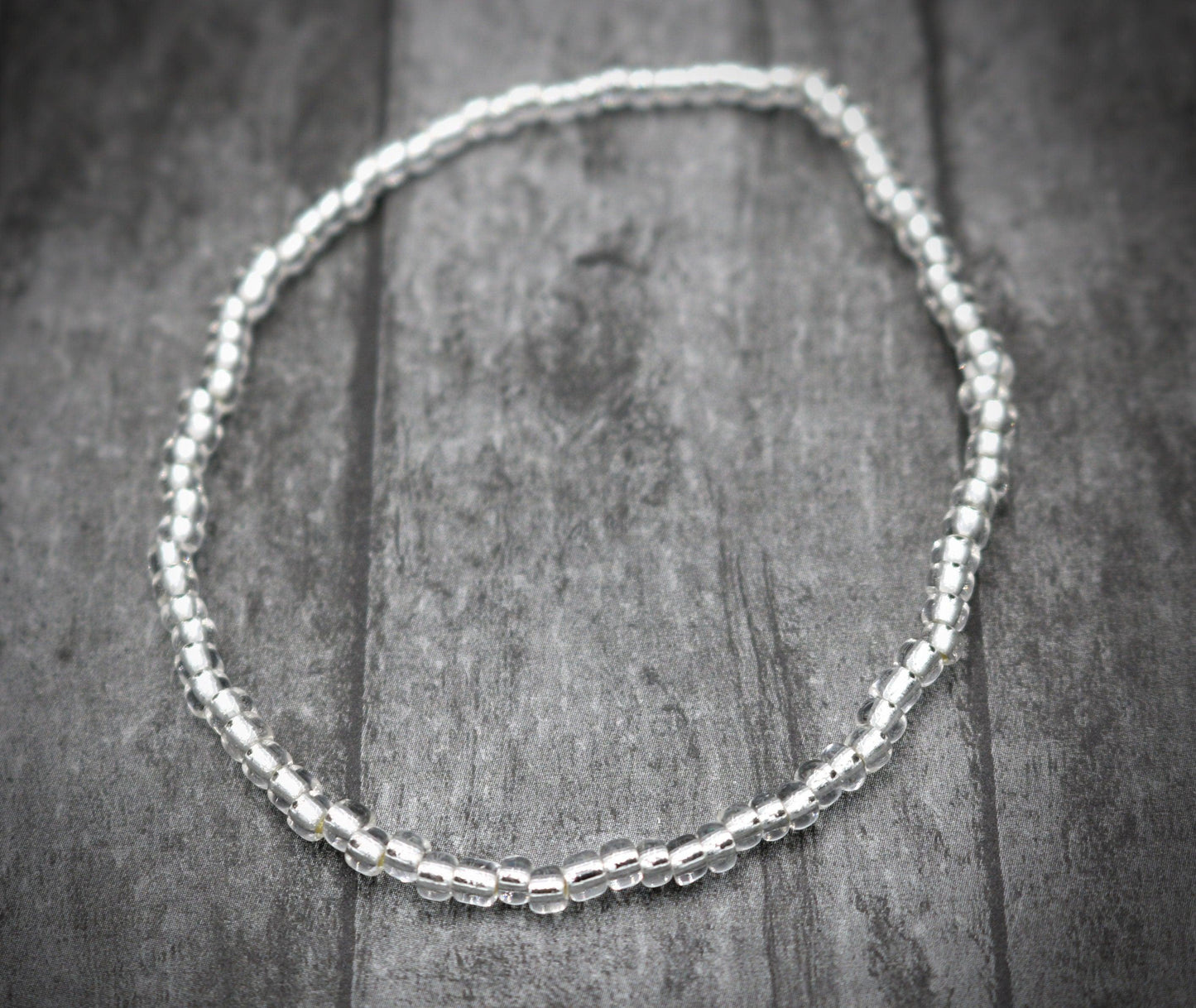 Mercury Is in Retrograde So Look Back with Mercury’s Mirror Silver 6mm Metallic Glass Seed Beads Stretch Bracelet - Monkeysmojo