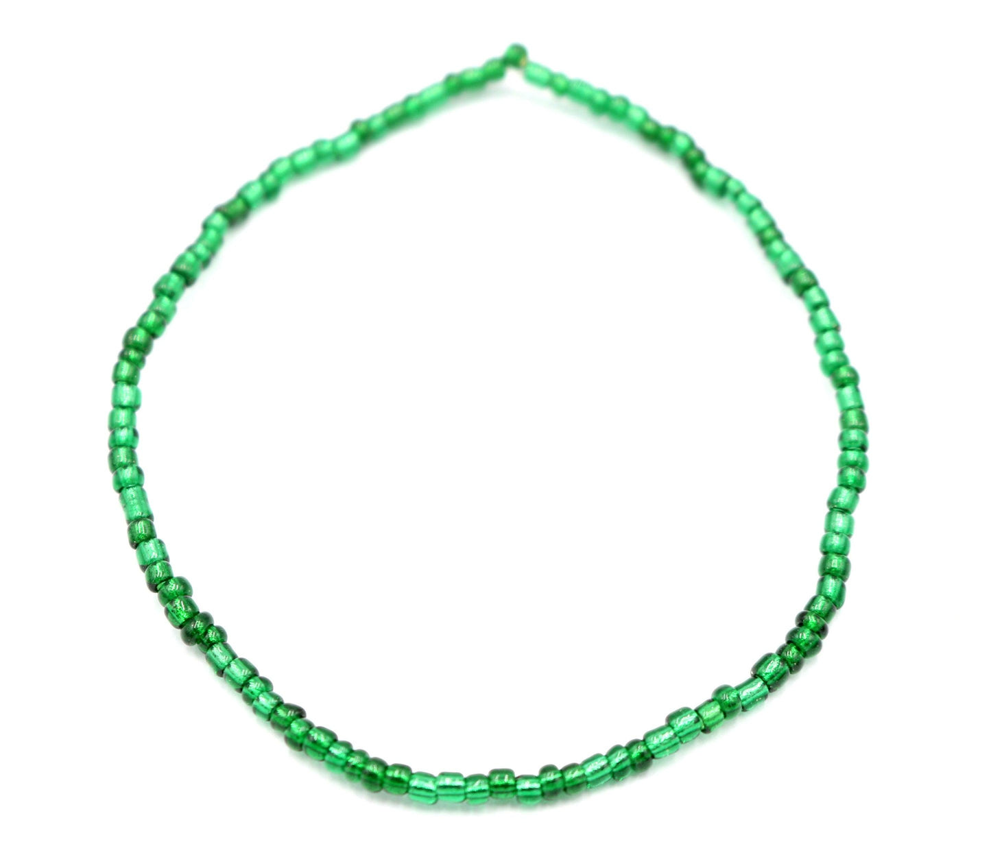 Dive Into the Emerald Sea Luck of the Irish Metallic Glass Inspired Emerald Green Stretch Bracelet - Monkeysmojo