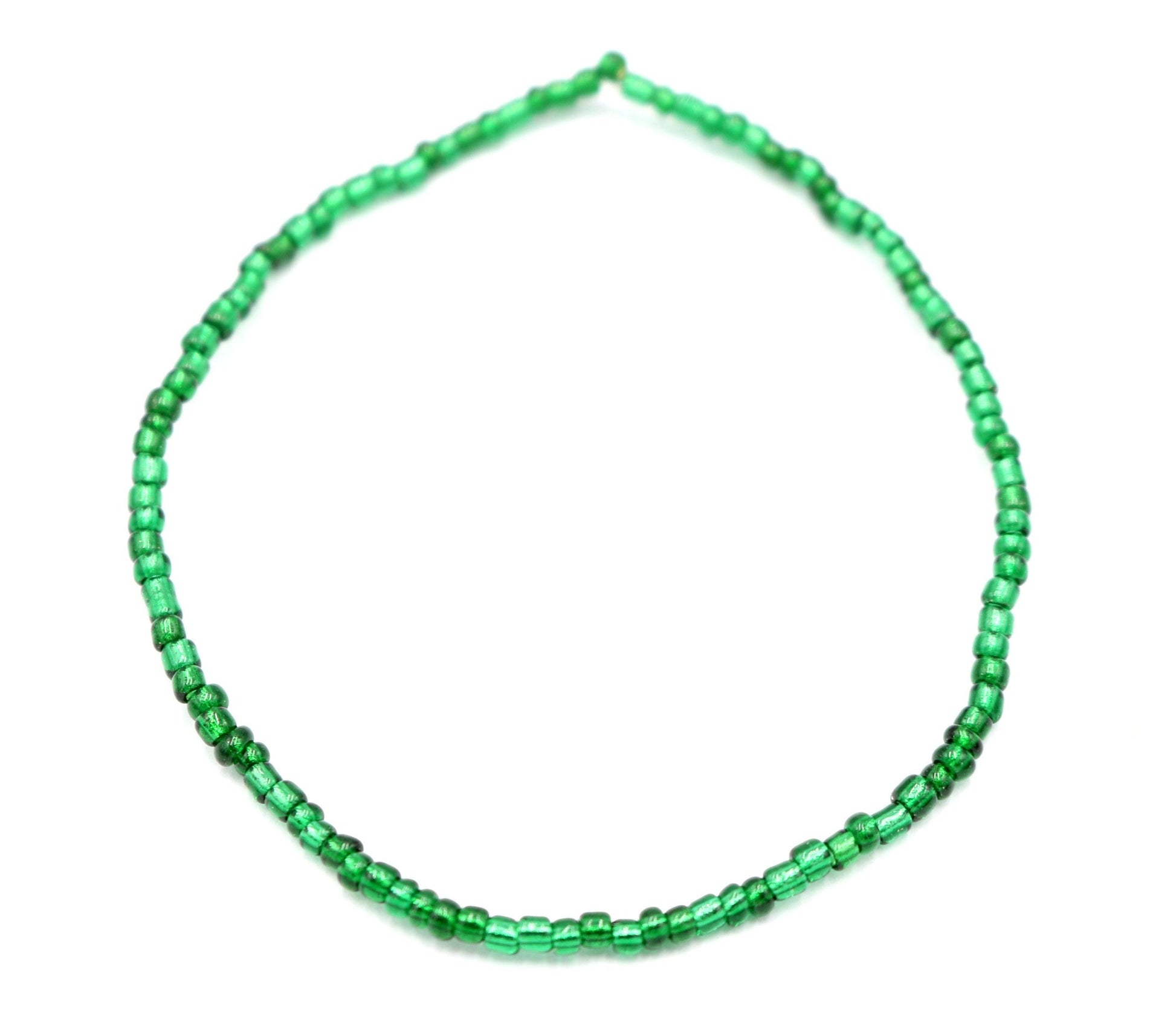 Dive Into the Emerald Sea Luck of the Irish Metallic Glass Inspired Emerald Green Stretch Bracelet - Monkeysmojo