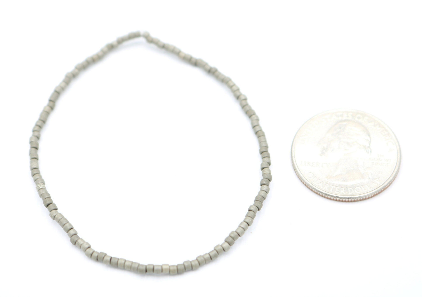 Matte Me Down and Rock Me Stunning Unique Japanese Miyuki Metallic Gray 2mm Seed Beads Stretch Bracelet - Gift 2022 - Monkeysmojo